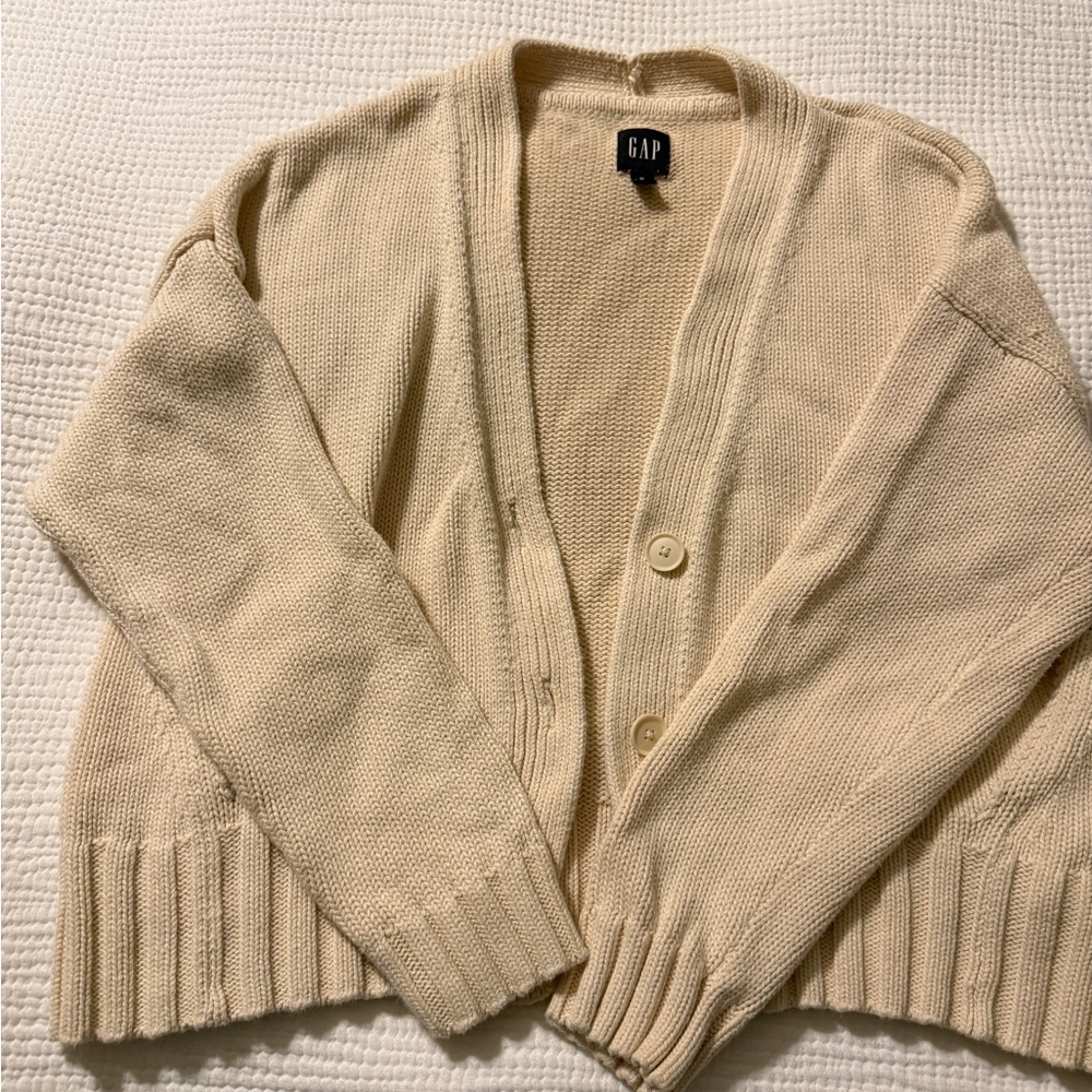 GAP Women's Beige 100% Cotton Cardigan